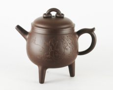 紫砂壶图片：双圈三足鼎 - 美壶网