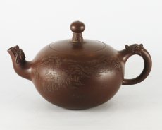 紫砂壶图片：双龙顶珠壶 - 美壶网