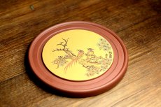 紫砂壶图片：非常好玩~~紫砂干泡台  朱牧清精心装饰 别有风韵！！ - 美壶网