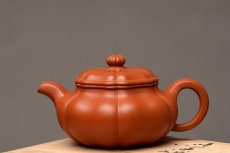 紫砂壶图片：朱泥筋囊 难得完美品  葵仿古 大口实用 丰润精美  - 美壶网