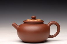 紫砂壶图片：优质底槽青 别具新意 全手锦上添花~ 炮管直流 - 美壶网