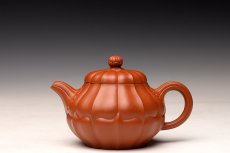 紫砂壶图片：精美之作 朱泥高合菱  做工细致 - 美壶网