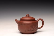 紫砂壶图片：朱牧清精致作品 宫灯 古朴文气 炮管直流 杀茶利器 - 美壶网