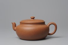 紫砂壶图片：全手工新作柿花 桂花泥 大口实用 - 美壶网