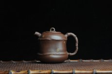 紫砂壶图片：口盖有难度 别具心意 清趣逸品~ 原创全手斑竹 - 美壶网