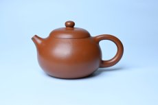 紫砂壶图片：潜力股周小培 油润黄龙山朱泥 全手工文旦壶 壶特好 期待与您结缘 - 美壶网