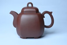 紫砂壶图片：实力派张海艳全手工家藏底槽清精工福临八方壶 气势磅礴 - 美壶网