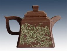 紫砂壶图片：四方抽角 - 美壶网