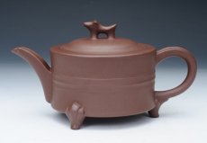 紫砂壶图片：三足吉祥 - 美壶网