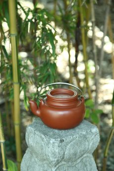 紫砂壶图片：蛋包 朱泥 - 美壶网