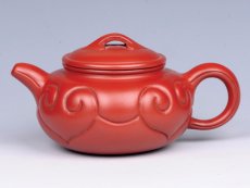 紫砂壶图片：仿古如意（朱泥） - 美壶网