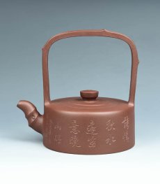 紫砂壶图片：竹扁提梁 - 美壶网