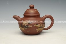 紫砂壶图片：泥绘掇球 - 美壶网