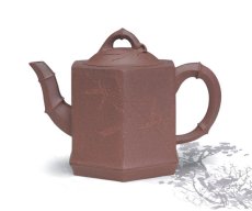 紫砂壶图片：六方劲竹 - 美壶网