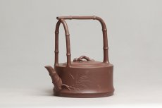 紫砂壶图片：斑竹提梁 - 美壶网