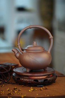 紫砂壶图片：智竹提梁 - 美壶网