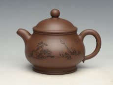 紫砂壶图片：大潘壶   泥料：原矿老紫泥  容量：450cc - 美壶网