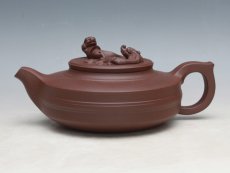 紫砂壶图片：螭龙 紫泥 550... - 美壶网