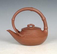 紫砂壶图片：竹节提梁 - 美壶网