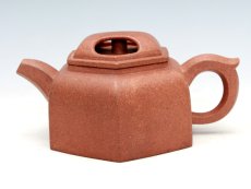 紫砂壶图片：六方牛盖  黄龙砂... - 美壶网