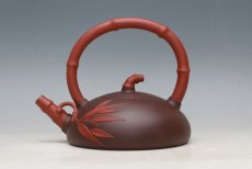 紫砂壶图片：双色提梁 - 美壶网