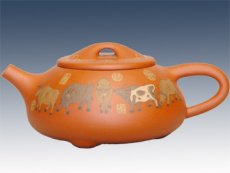 紫砂壶图片：五牛图 - 美壶网