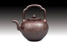 紫砂壶图片：8 吴经提梁 - 美壶网