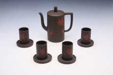 紫砂壶图片：秋韵套具 - 美壶网