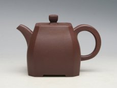 紫砂壶图片：汉八方 泥料：拼紫 - 美壶网