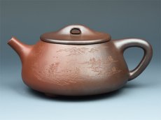 紫砂壶图片：窑变石瓢 - 美壶网