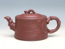 紫砂壶图片：阳春三月（全手工）（紫泥） - 美壶网