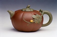 紫砂壶图片：巧色南瓜壶 - 美壶网