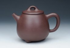 紫砂壶图片：高石瓢壶 底槽清 - 美壶网