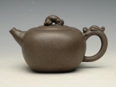 紫砂壶图片：神龙 泥料：青灰泥 250cc - 美壶网