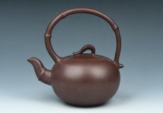 紫砂壶图片：竹节提梁 - 美壶网