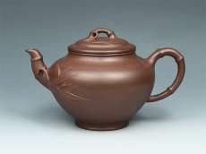 紫砂壶图片：竹节报春壶 - 美壶网