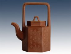 紫砂壶图片：六方提梁 - 美壶网