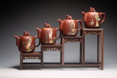 紫砂壶图片：四大美女组壶 - 美壶网