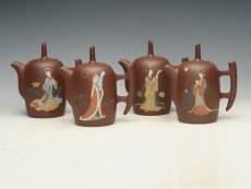 紫砂壶图片：四大美女套壶 - 美壶网