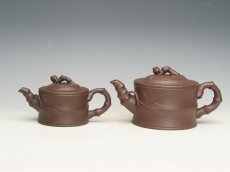 紫砂壶图片：可心竹段   （中）400cc   （小）200cc - 美壶网