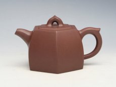 紫砂壶图片：六方铜铊 泥料：拼... - 美壶网