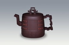 紫砂壶图片：乐由馨生壶获工艺美术大师精品博览会金奖 - 美壶网