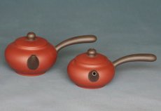 紫砂壶图片：横把双色小品 - 美壶网