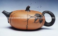 紫砂壶图片：巧色南瓜 - 美壶网