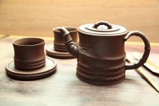 紫砂壶图片：竹·套组 - 美壶网