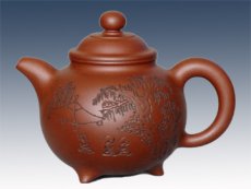 紫砂壶图片：三足掇球 - 美壶网