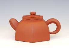 紫砂壶图片：六方抽盖300cc - 美壶网