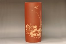 紫砂壶图片：荷花小鸟千筒 - 美壶网