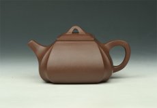 紫砂壶图片：抽角石瓢 - 美壶网