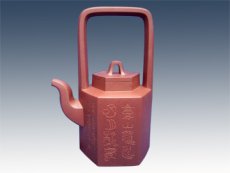 紫砂壶图片：高把提梁 - 美壶网